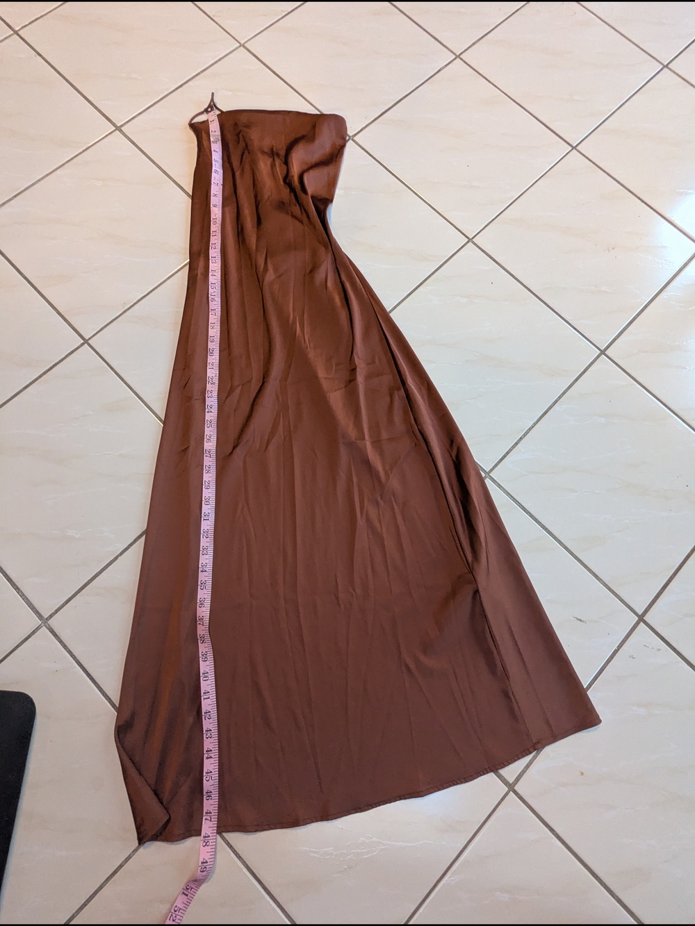 Strapless Brown Maxi Dress - Elegant Everyday Wear